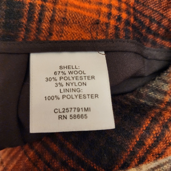 Classiques Entier Wool Blend Plaid Pencil Skirt - Picture 9 of 10